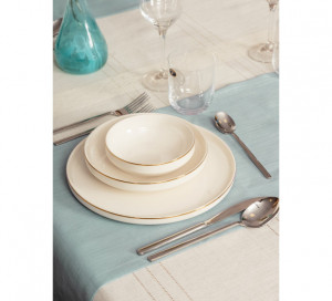 Fata de Masa Antique Jasmine Crem, 155x160 cm - Img 4