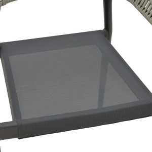 Fotoliu de exterior, Model Elation, culoare antracit, aluminiu si poliratan, 56x62x77 cm - Img 13