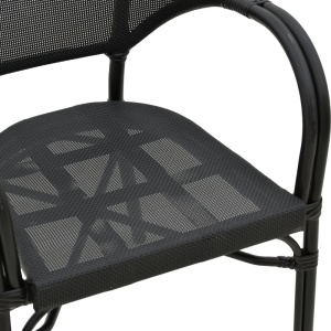 Fotoliu de exterior, Model Elyza, culoare negru, aluminiu si textil, 57x62x84 cm - Img 8
