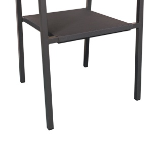 Fotoliu de exterior, Model Savor, culoare antracit si bej, aluminiu si poliratan, 55x58x63 cm - Img 4
