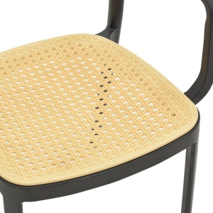 Fotoliu de exterior, Model Westley, culoare bej si negru, Polipropilena, 58x47x81 cm - Img 15