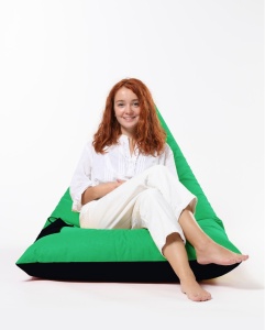 Fotoliu de Grădină tip Bean Bag Model Pyramid, Verde - Img 3