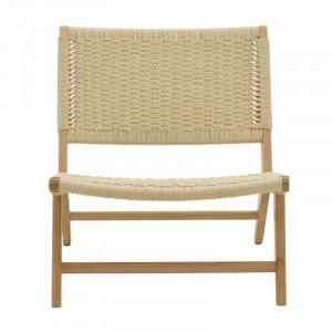 Fotoliu Filippo lemn de fag culoare lemn natural - franghie culoare lemn naturala 68x69x74cm - Img 4