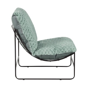Fotoliu Model Chopie, Verde deschis/Negru, 77x90x83 cm - Img 3