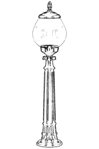 Lampadar de exterior 68194 Negru 95x25 cm - Img 2