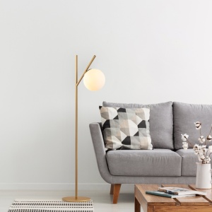 Lampadar Fork Auriu 31x45x152 cm - Img 1