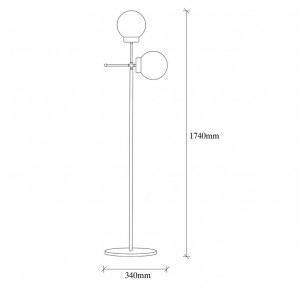Lampadar Mudoni-MR-955-1 Negru - Img 7