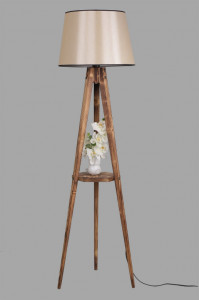 Lampadar Sehbali Tripod Yanik Lambader Pramit 15-3 Abajurlu Maro - Img 3