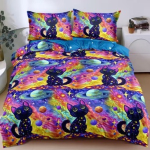 Lenjerie Bumbac Satinat 4 Piese Chromaflare