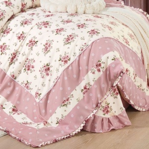 Lenjerie cu Broderie si Volanase Blossom, 4 Piese (Finet) - Img 3