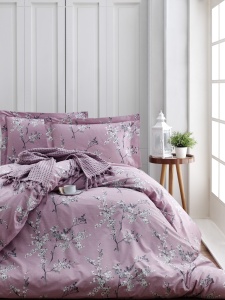 Lenjerie de pat dublu Model Chicory Pink