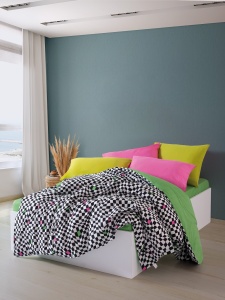 Lenjerie de pat dublu Model Dazzle Green - Img 2