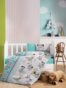Lenjerie patut bebe Model Dalmaçyalı v2 Mint