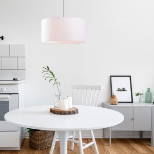Lustra Abajur Alb 50x50x121 cm - Img 1