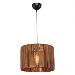 Lustra cu o singura lumina PWL-1117, E27 maro, 30x75 cm - Img 2