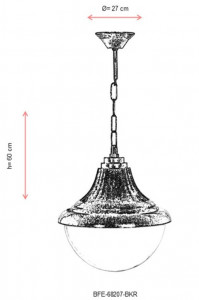 Lustra de exterior BFE-68207-BKR Maro - Img 3