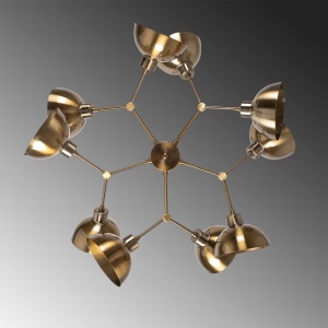 Lustra Dram Caramiziu 75x75x60 cm - Img 6