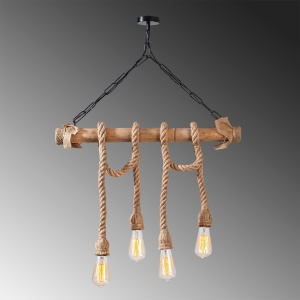 Lustra Erebos Negru 65x8x82 cm - Img 5