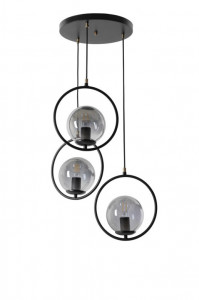 Lustra Ring 3 Negru - Img 2