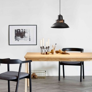 Lustra Saglam Negru 34x34x123 cm - Img 1