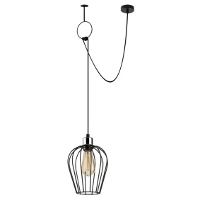 Lustra Tel Negru 80x20x130 cm - Img 2