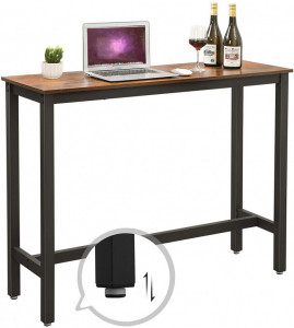 Masa Bar Model Cade, 120x40x100 cm, Maro Rustic/Negru - Img 6