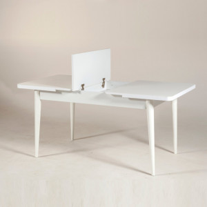 Masa Extensibila Model Salem, 129-163x80x75 cm, Alb - Img 3