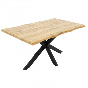 Masa Model Emory, 150x90x75 cm, Negru/Stejar sonoma - Img 3