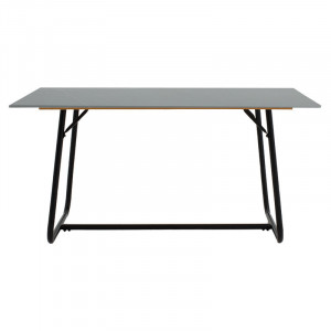 Masa Model Kaiser, 150x90x75 cm, Negru marmorat/Negru - Img 4