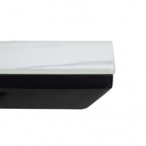 Masa Palan Extensibila Negru - Alb Gri 200x80x77 cm - Img 7