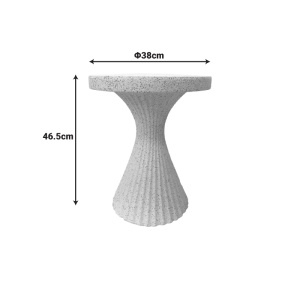 Măsuță auxiliară Nome, cu design sculptural, Alb/Multicolor, Ø38 × 46,5 cm - Img 3