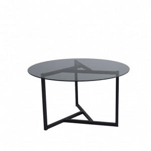 Masuta de Cafea Model Blake, 75x75x42 cm, Negru, Blat Sticla securizata - Img 7