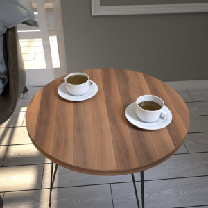 Masuta de Cafea Model Kellen, 40x40x44 cm, Nuc - Img 2