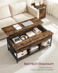 Masuta de Cafea Model Kyra, 120×59.9×49.4 cm, Maro/Negru - Img 7