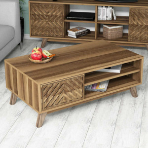 Masuta de Cafea Model Larson, 105x60x38.2 cm, Nuc - Img 3