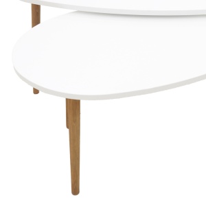 Masuta de Cafea Model Monty, Alb/Natur, 116x46x6 cm - Img 4