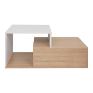 Masuta de Cafea Model Vople, Natur/Alb, 90x50x40 cm - Img 5