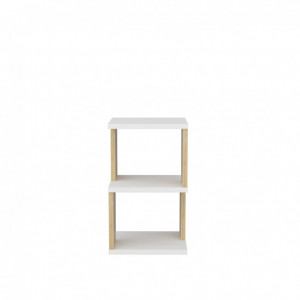 Noptiera Model Ramirez, Alb/Stejar, 29.6x29.6x49.4cm - Img 5