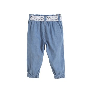 Pantaloni denim cu centura Newness - Img 2