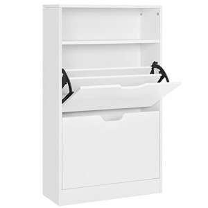 Pantofar, Vasagle, Alb, 102x60x24 cm - Img 2