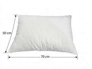Pernă matlasată cu ventilație Air Mesh și umplutură siliconizată, Alb, 50 × 70 cm - Img 5