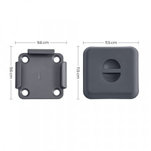 Placa metalica de prindere pentru baldachin, Songmics, Gri-Negru, 11.2x11.2 cm - Img 3