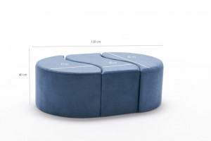 Pouf Alya, Albastru - Img 5