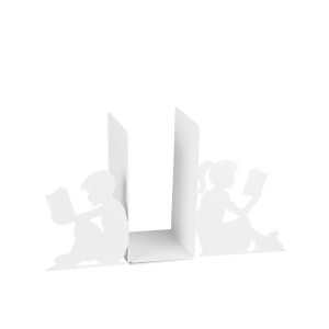 Raft de perete din metal Kitap Alb 40.5x14x22 cm - Img 3