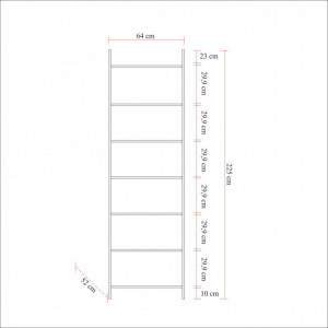 Raft Model Dynamic, Negru/Stejar, 64x52x225 cm - Img 5