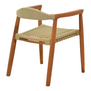 Scaun cu Brate Model Ganny, Natur, 61x58x71 cm - Img 3