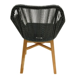 Scaun cu Brate Model Kalie, Natur/Negru, 60x61x80 cm - Img 5