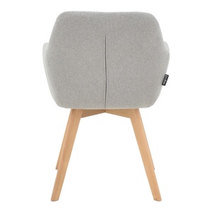 Scaun cu Brate Model Safira, Gri/Natur, 57x58x84 cm - Img 5
