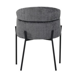 Scaun cu Brate Model Tolerse, Gri deschis/Negru, 58x57x80 cm - Img 5