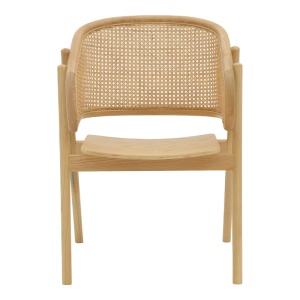 Scaun cu Brate Model Wenzy, Natur, 58x58x82 cm - Img 4